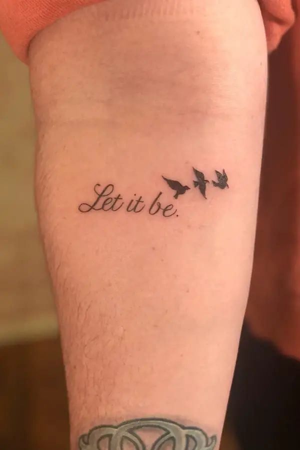 “Let it be” near the ankle