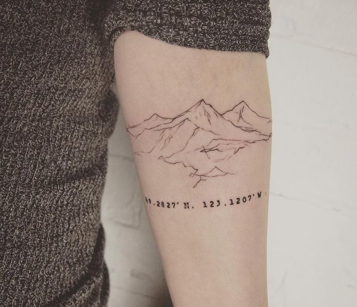 Mountain range outline