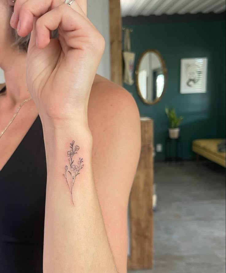 Small and elegant — great for floral tattoos symbols.